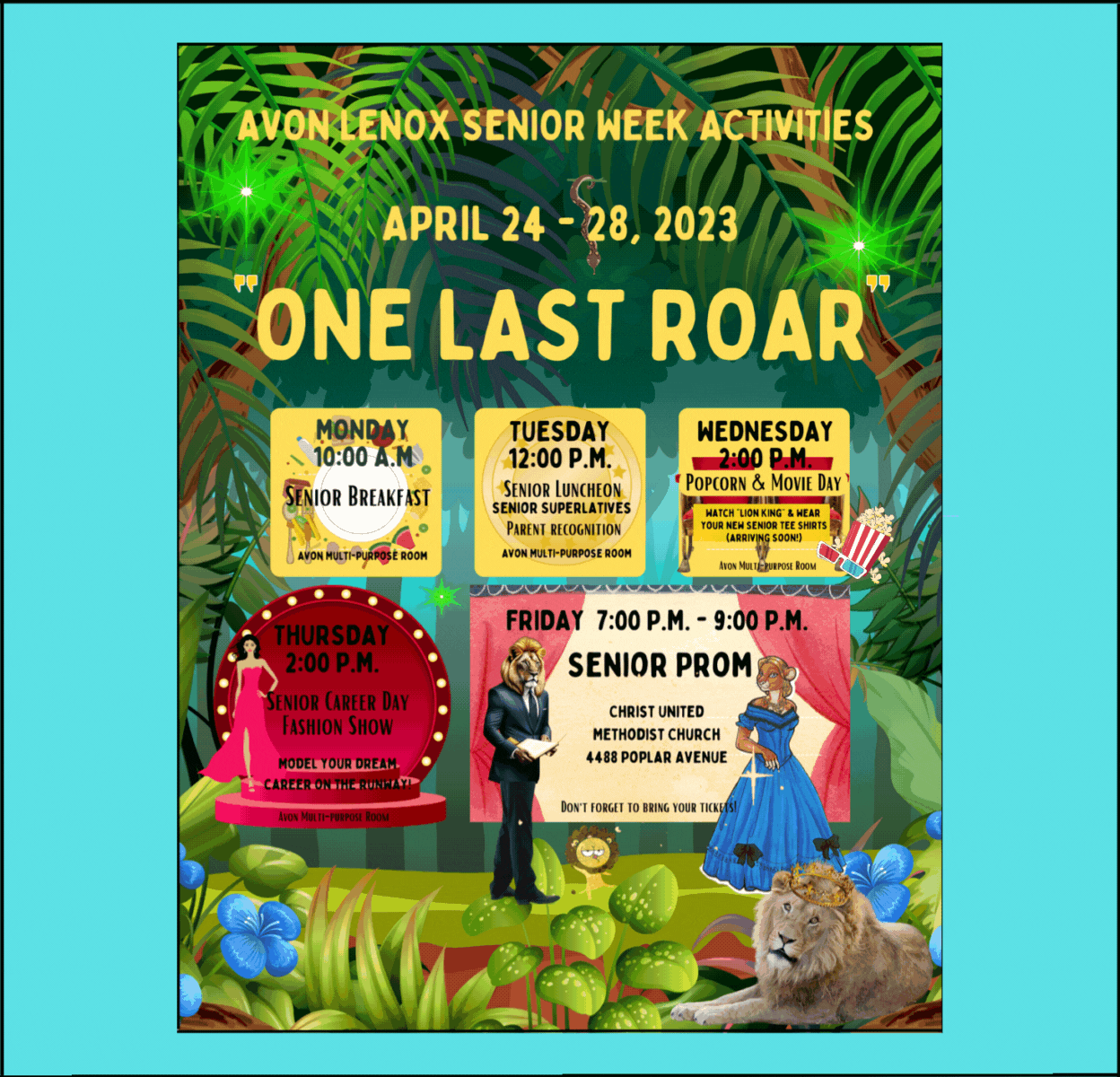 Senior Week Activities List